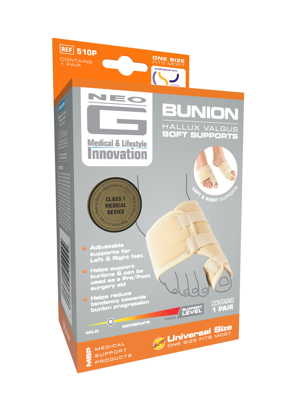 Bunion Hallux Valgus Soft Supports Box