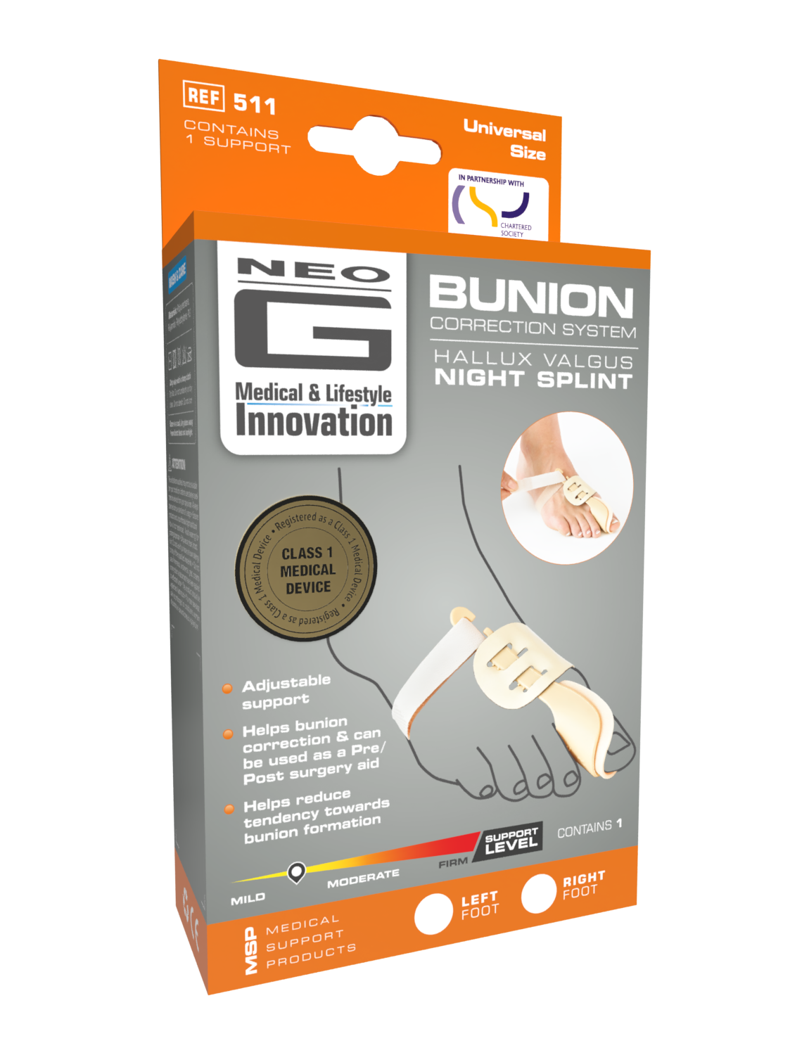 Neo G Bunion - Hallux Valgus Night Splint Box