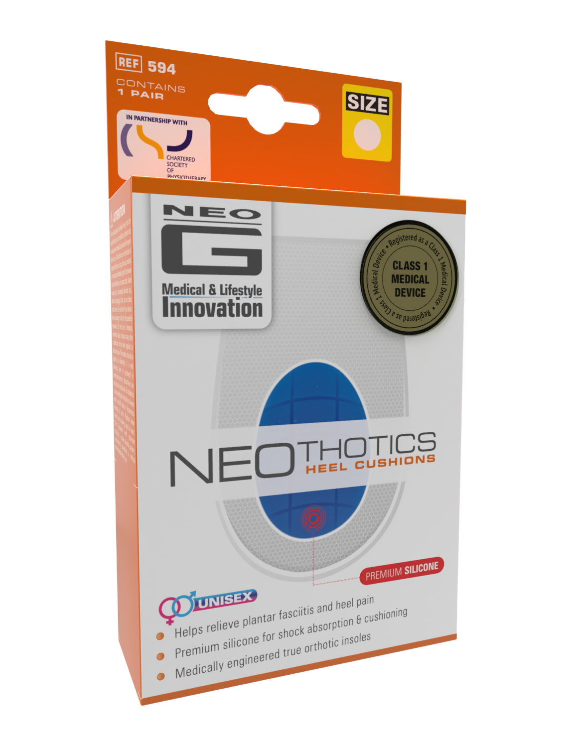 Neo G NeoThotics Silicone Heel Cushion box