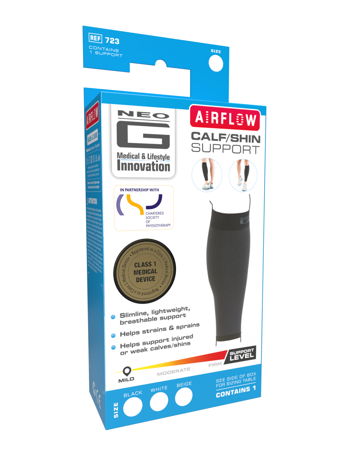 Neo G Airflow Calf/Shin Support box