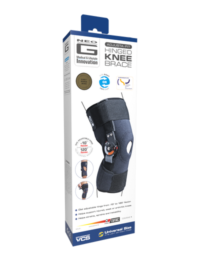 Neo G Adjusta-Fit Hinged Knee Brace box