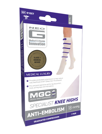 Neo G Anti-Embolism Knee Highs (Closed Toe) box