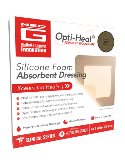 Neo G Silicone Foam Absorbent Dressing box