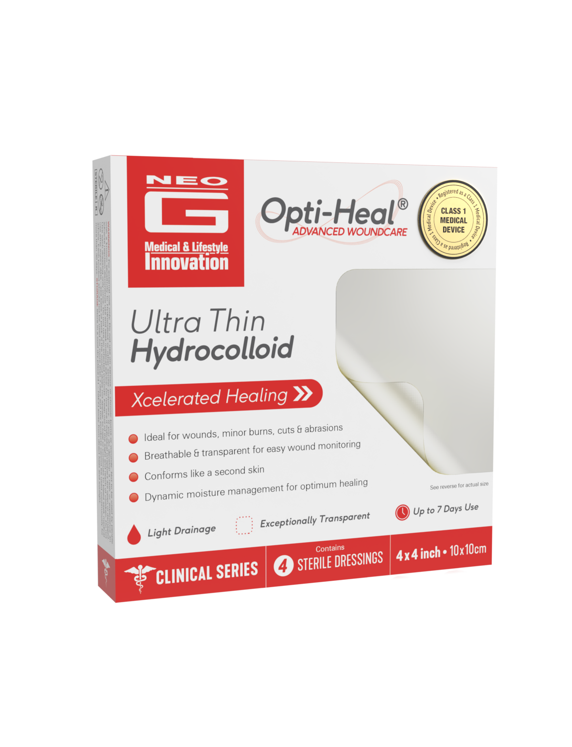 Neo G Opti-Heal Ultra Thin Hydrocolloid box