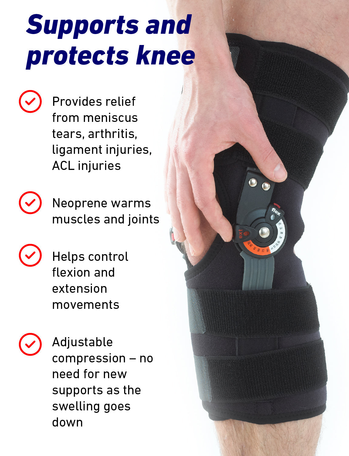 Adjusta-Fit Hinged Knee Brace – Neo G USA